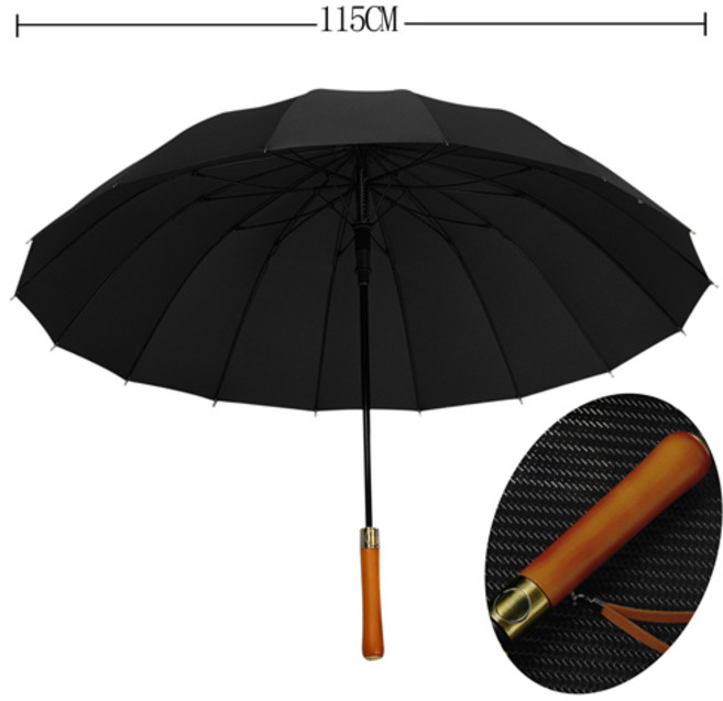 2026 신형 고급 프리미엄 우드 손잡이 장우산 골프우산