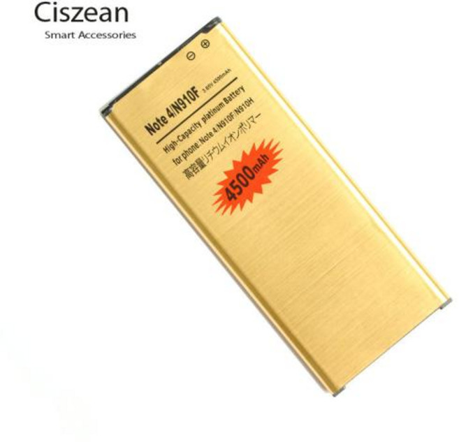 삼성 갤럭시 노트 4 용 EB-BN910BBE 골드 배터리 1x4500mAh N910F N910H N910S N910U N910L N910A N910P N910C N910T N91, 1개, 1개입