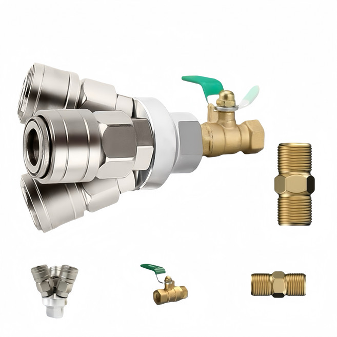 공구PXJ 콤프레셔용 자동카플러 연결 세트 ( 2구 3구), 선택2, 1세트