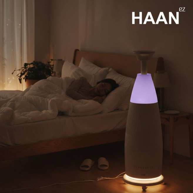 [짐승 용량 20L 끝판왕] 한경희 숨결 타워 공기청정 복합식 가습기 20L 초대용량 UV 가열 살균 통세척, 숨결화이트, HAAN-HD1200P