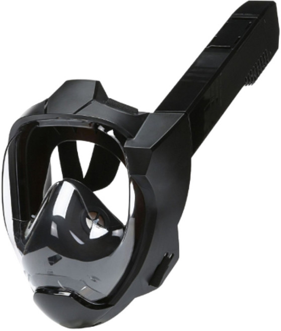 [숨쉬기편한] 코지피트 숨이지 성인 풀페이스 스노쿨링 마스크 물안경, 딥 블랙