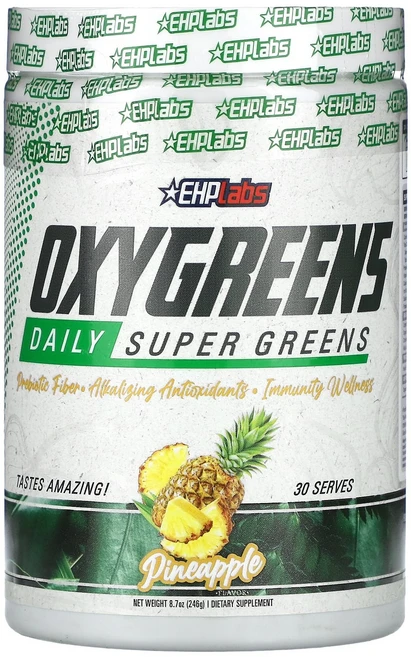EHPlabs OxyGreens Daily Super Greens Pineapple 8.7 oz (246 g), EHPlabs, OxyGreens, Daily Supe, 1개, 246g - 쿠팡