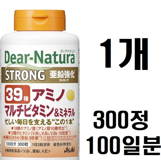 스트롱39종 아미노 멀티비타민 미네랄 300정, 1세트 - 쿠팡
