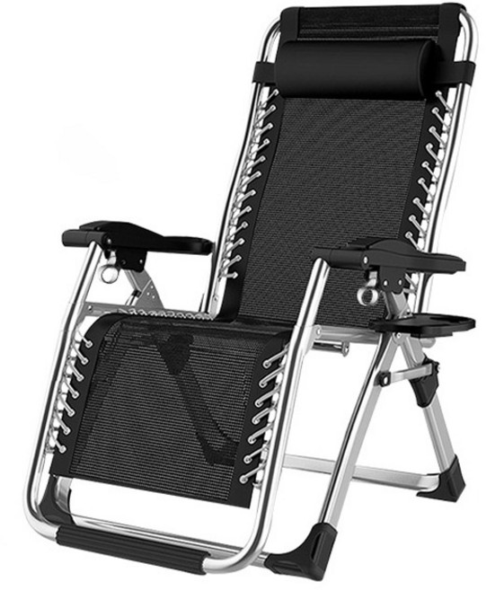 Tiger Pavilion 접이식 팔걸이 안락의자, 실버블랙, 1개