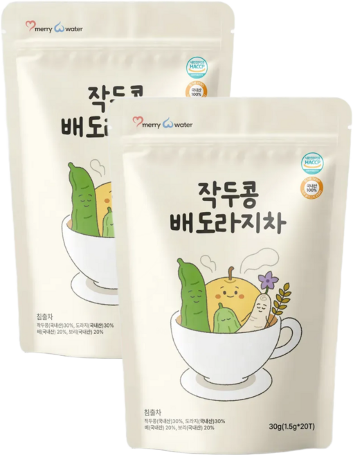 메리워터 작두콩 배도라지차, 2개, 20개입, 30g
