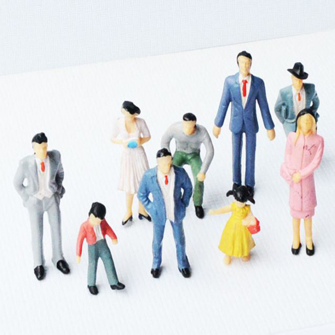 osshop 미니어처 사람 모형 피규어, 칼라 사람피규어 1/200