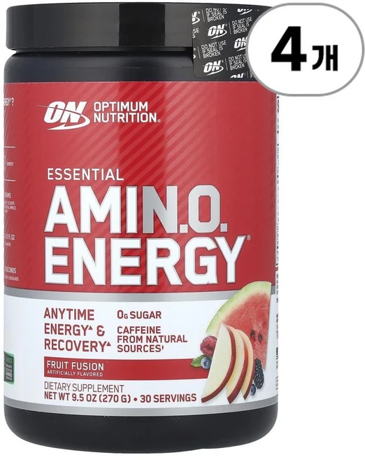 옵티멈 뉴트리션 에센셜 아미노 에너지 후르츠 퓨전 Optimum Nutrition Essential Amin.O. Energy® Fruit Fusion 270g, 4개 - 쿠팡