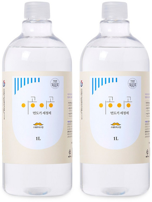 이공이공 면도기 세정액 1L + 1L 묶음 면도날 세척 관리용품, 스위트자스민, + 스위트자스민