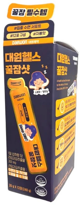 대원제약 대원헬스 꿀잠샷 20gX12포 (12일분), 12포 - 쿠팡