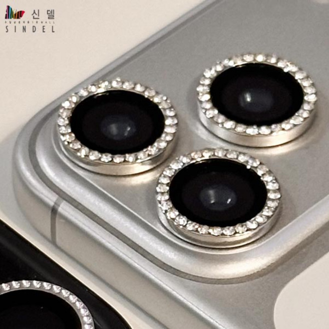 아이폰 갤럭시s 카메라 렌즈 큐빅 크리스탈 보호 링 ip01, 1세트