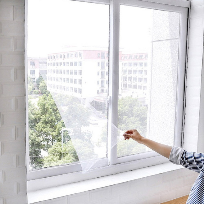 창문방충망 접이식모기장 붙이는 창문형 찍찍이 모기장, 1개