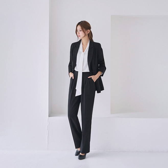 더웨이나인 여성 정장 세트 빅사이즈 자켓 바지 이안 긴팔 Pants set