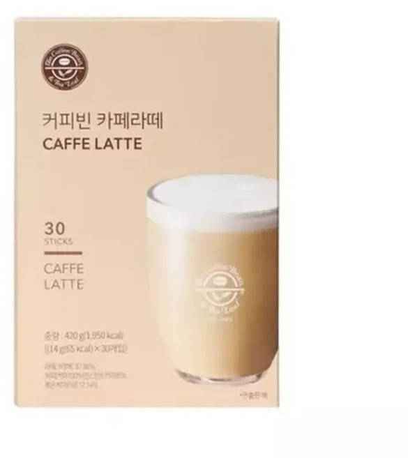 쿨샵 커피빈 카페 라떼 라이트 라떼 14g 30T, 1개