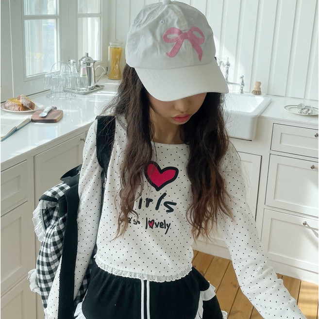 러브로지 아이러브도트쫄티 26봄 아이 네이비