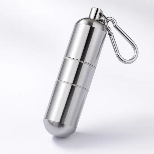 생활해랑 냄새차단 휴대용 재떨이, 실버, 1개