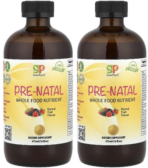 그린피치 임산부 임신 액상 종합 멀티 비타민 영양제 473ml 2병 - 쿠팡