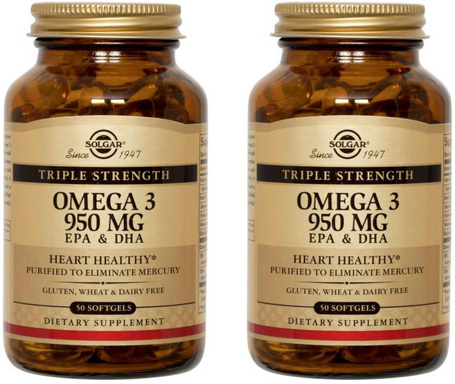솔가 트리플 스트렝스 오메가 3 950mg 소프트젤, 50정, 2개