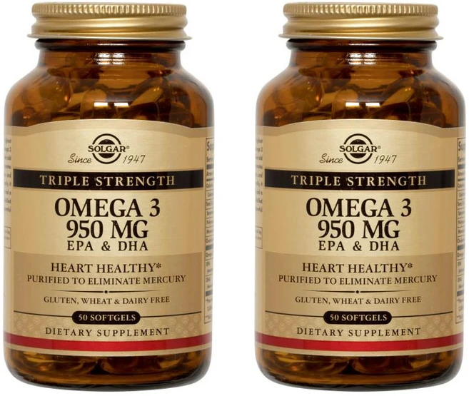 솔가 트리플 스트렝스 오메가 3 950mg 소프트젤, 50정, 2개 - 쿠팡
