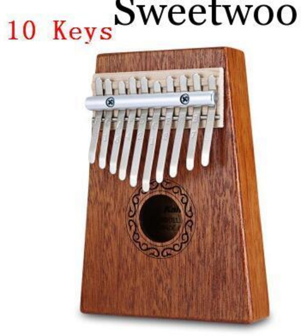 W - 17T 17 키 칼림바 엄지 피아노 목재 마호가니 바디 악기 학습 도서 튜닝 망치 포함, [02] 10 keys, 1개