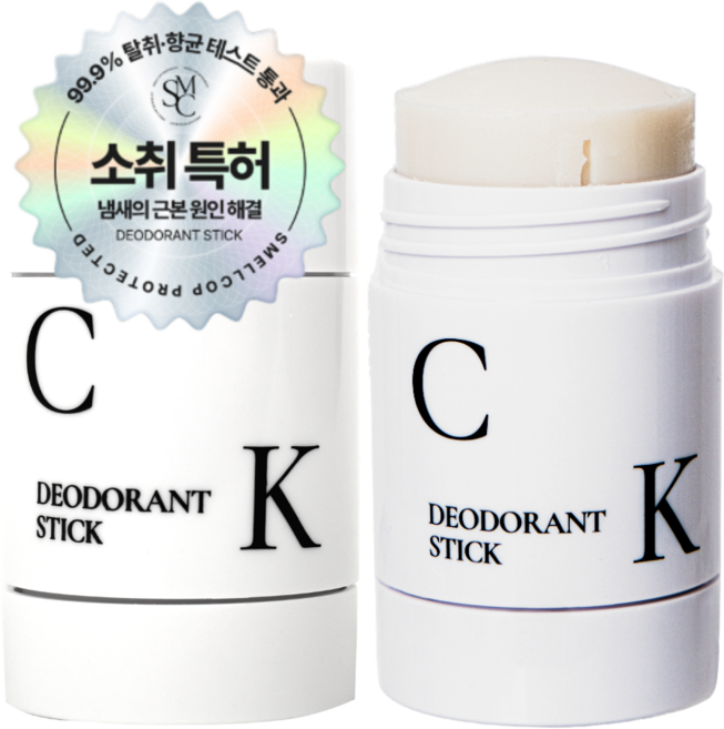 스멜캅 99.9% 겨드랑이 냄새 제거 땀억제 데오드란트 스틱, 40g, 2개