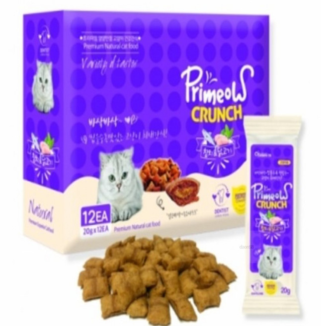 프리미요 참치 닭고기 크런치 20g 12ea, 참치/닭고기