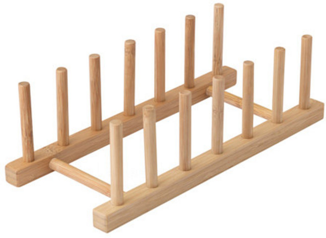 이케아 OSTBIT 접시꽂이, 1개, 대나무