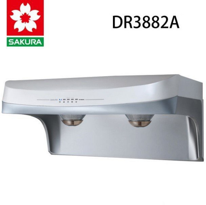 櫻花原 DR3882 流線型渦輪變頻雙效電熱除油抽油煙機, DR-3882BSL (80公分),含基本安裝, DR-3882BSL, Standard Installation