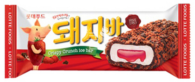 롯데 칼로리 브랜드 배달 돼지바 40개 냉동실 아이간식 70ml, 1개