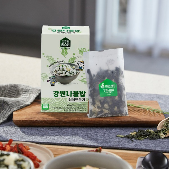 토종원 강원나물밥 쉽게 만들기 2인분x3개 유기농 밀키트 비건식단, 45g, 3개