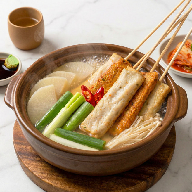 [산아푸드] 수제 스페셜 어묵탕 키트 (매운고추맛 +육수소스 +명품 어묵바 ) 아이간식 술안주 캠핑음식, 1세트, 2.1kg