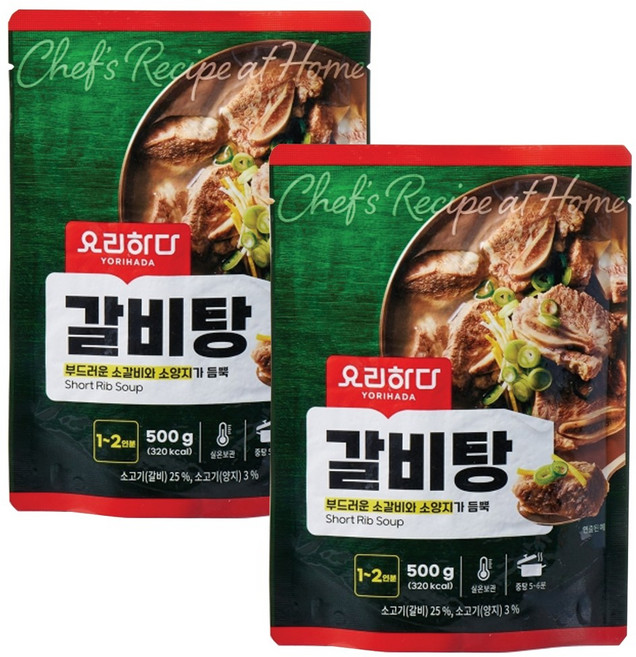 요리하다 갈비탕 500g x 2개 종이박스포장