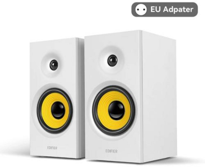 에디파이어 에디터 R1080BT 전원 북셀프 스피커 2.0 블루투스 5.1 라인 Aux 입력 딥 베이스 스테레오 24W RMS PC 노트북, 2) White, 없음