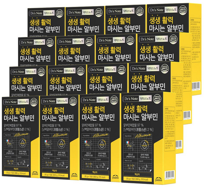 팔레오 닥터스노트 생생 활력 마시는 알부민 액상, 20g, 240개
