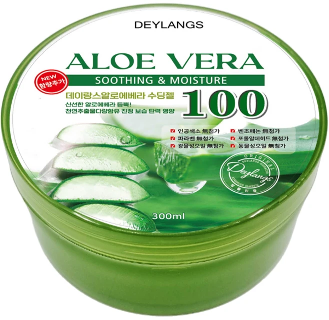 함량강화 알로에 수딩젤 100 최신 상품 300ml 무알콜 천연보존제 사용 피부 진정 보습 수분크림 바디크림 바디로션, 1개 - 쿠팡