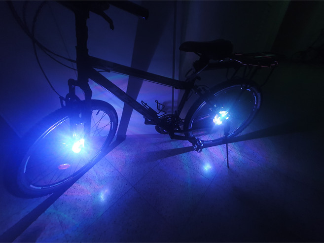 여유공간 자전거휠라이트 USB충전형 LED충전라이트, 1개