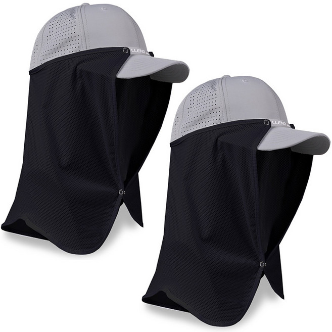 스타리프 에어쿨 CS5 얼굴 햇빛가리개, 블랙, 2개