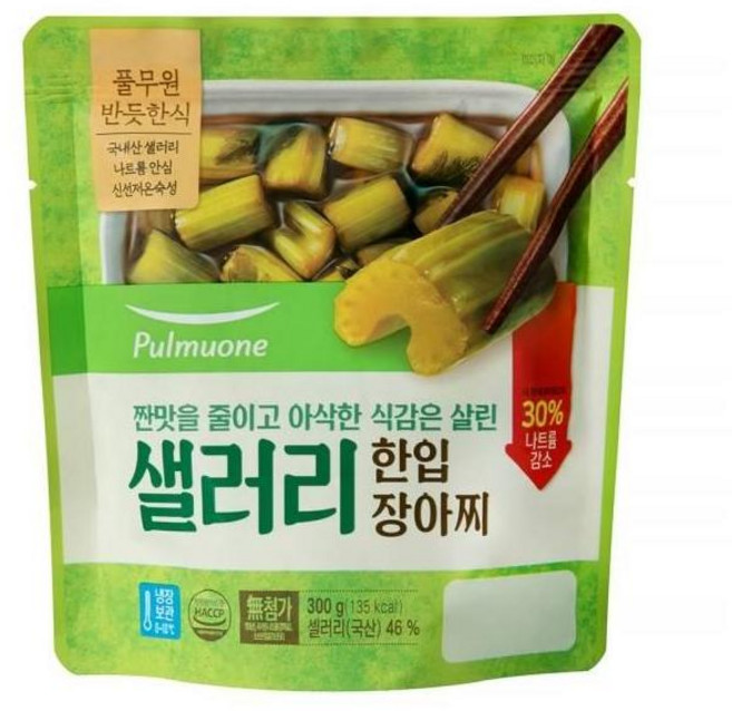 풀무원식품 [반듯한식]샐러리 한입장아찌 300g, 1개, 1개