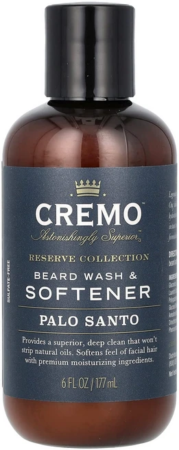크레모 리저브 컬렉션 비어드 워시 & 소프트너 팔로 산토 177ml (6 fl oz) CMO-03411, 1 - 쿠팡