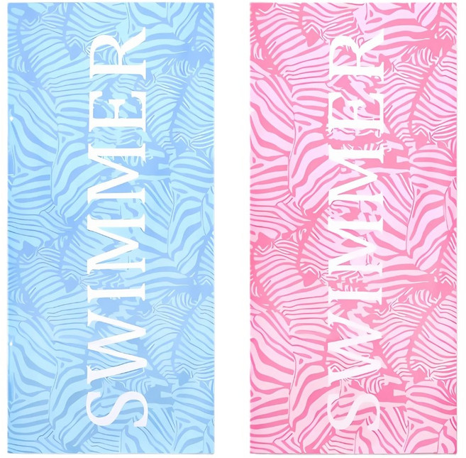 해다인 가벼운 대형 비치타월 1500x700, 1개, 블루스윔