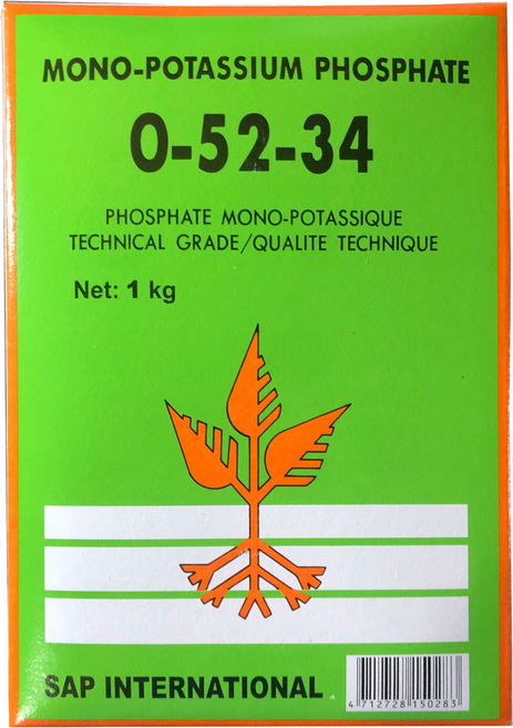 SAP INTERNATIONAL 磷酸一鉀肥料 0-52-34 促進開花結果 適用多種植物, 1kg, 1件
