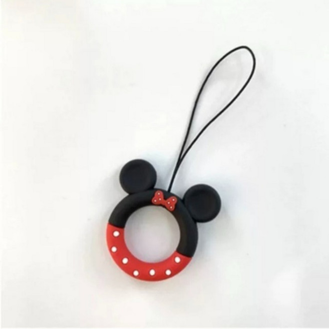 뷰티다모아 핸드폰 고리 열쇠고리 키링 스틀랩 핑거링 줄, 6번 미키, 1개