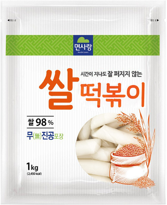 면사랑 쌀 떡볶이떡, 1kg, 1개