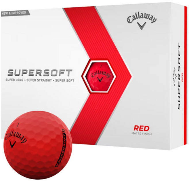 캘러웨이 슈퍼소프트 2023년 골프공 2피스, 레드, 12개입, 1개