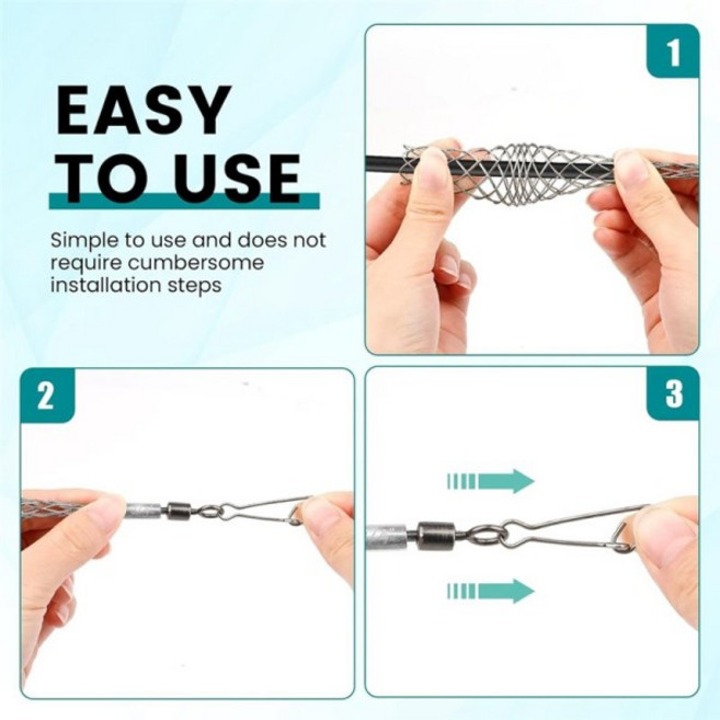 BSEVB-와이어 풀링 도구 2개 그립 메쉬 케이블 풀러 금속 유연한 스냅