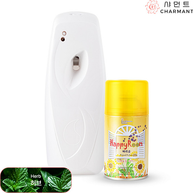 화장실 타이머 자동 방향제 분사기 실내 욕실 사무실 거실 분사형 (허브+기본형분사기포함), 280ml, 2개, 허브