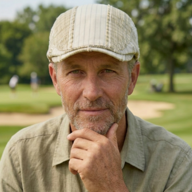 낭만삼춘 C21 신사용 여름 체크 무늬 헌팅캡 중년남성