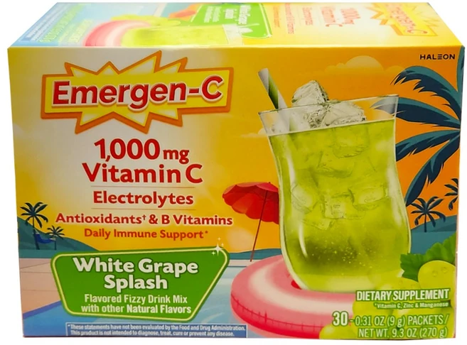 이머전씨 비타민 C 1000mg 30팩 청포도맛 Emergen C - 쿠팡