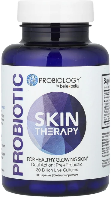 Belle+Bella Probiology® 프로바이오틱 스킨 테라피 300억 CFU 캡슐 30정(캡슐당 150억 CFU), BelleBellaProbiology프로바이오틱스킨테라, 1개, 30정 - 쿠팡