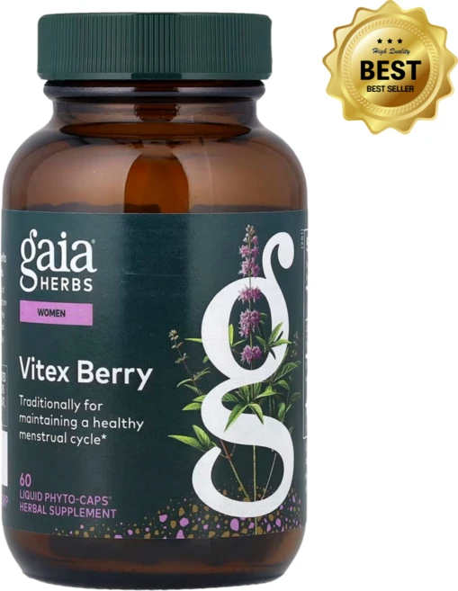 가이아허브 Vitex Berry 체이스트나무열매추출물 1000mg 여성용 캡슐 60정, 1개 - 쿠팡