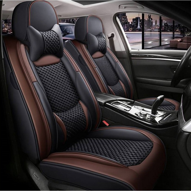 BMW 통풍 시트커버 320d 520d 320I X1 X2 X4 X5 X6 오피러스 가죽 카시트 버킷시트 운전석 조수석 전차종가능, COM 초코브라운(운전석조수석), 1세트